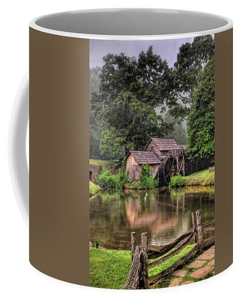 North Carolina Coffee Mug featuring the photograph Blue Ridge Parkway Mabry Mill 2 by Dan Carmichael