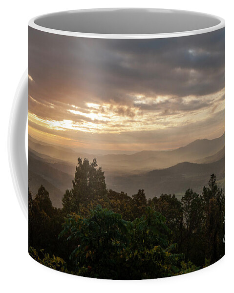 Blue Ridge Coffee Mug featuring the photograph Blue Ridge Sunrise by Jane Axman