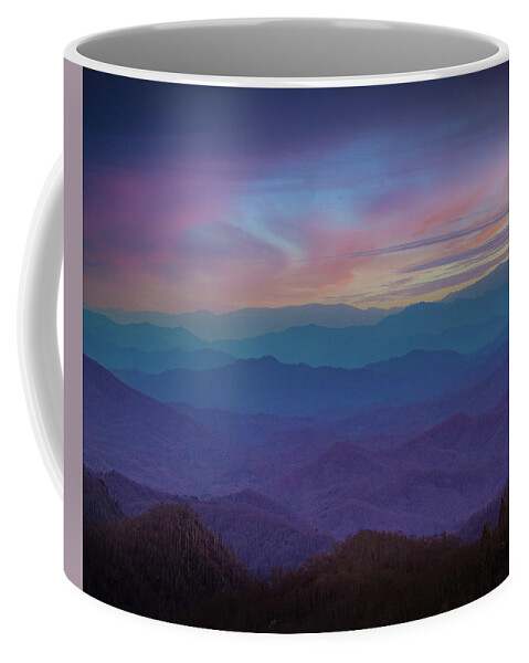 Brp Coffee Mug featuring the photograph Blue Ridge Sunset by Nick Noble