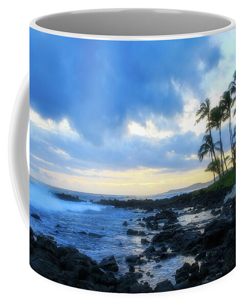 Hawaii Coffee Mug featuring the photograph Blue Sunset on Kauai by Robert Carter