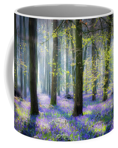 Oil Coffee Mug featuring the photograph Bluebell wood ol 1 by Remigiusz MARCZAK