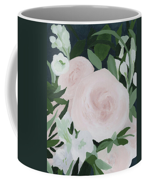 Blush Pink Coffee Mug featuring the painting Blush Pink Bouquet by Rachel Elise