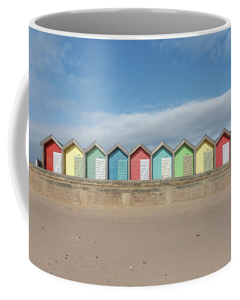 Blyth Coffee Mug featuring the photograph Blyth Beach Huts by Stuart Allen