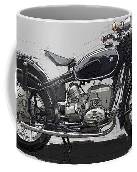 Motorcycle quote. Original artwork. Christmas gift for bikers BMW  motorcycle. Coffee Mug by Drawspots Illustrations - Fine Art America