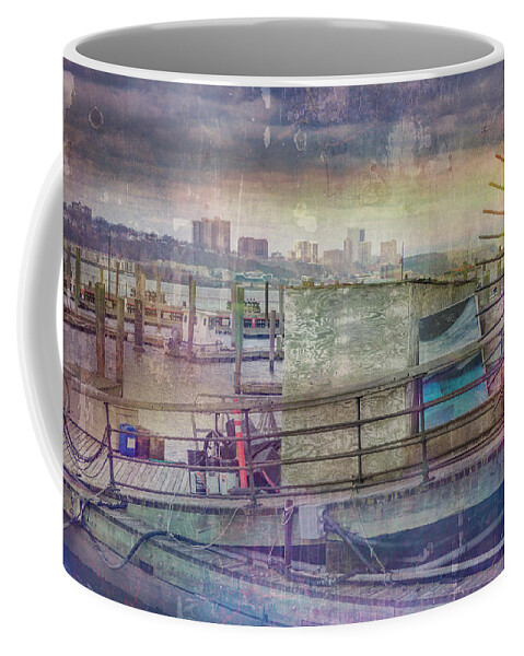 Hudson River Coffee Mug featuring the photograph Boat Basin on the Hudson by Cate Franklyn