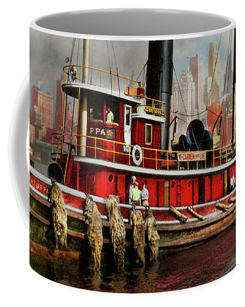 Tub Boat Coffee Mug featuring the photograph Boat - Tugboat - The Watuppa 1935 by Mike Savad