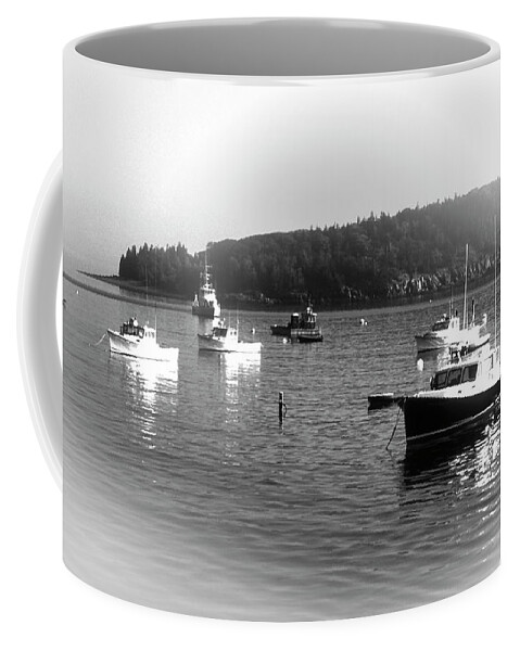 Bar Harbor Coffee Mug featuring the photograph Boats in Fishermen's Bay Bar Harbor by James C Richardson