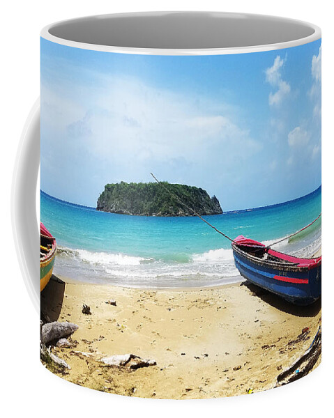 Boats On The Pagee Coffee Mug featuring the photograph Boats on the Pagee 1 by Aldane Wynter
