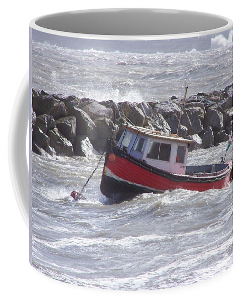 Boats Coffee Mug featuring the photograph Bobbing boat by Christopher Rowlands