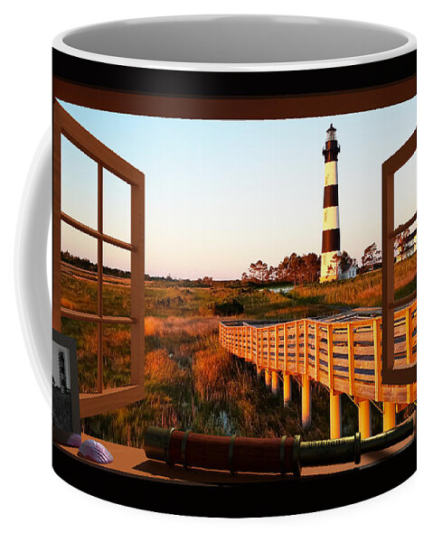  Coffee Mug featuring the digital art Bodie Island Lighthouse by Tony Cooper