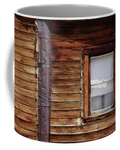 Bodie State Historic Park Coffee Mug featuring the photograph Bodie Window With Shade by Brett Harvey