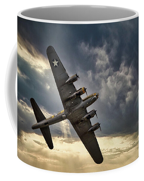 Usa Coffee Mug featuring the photograph Boeing B-17 Flying Fortress, World War 2 Bomber Aircraft by Rick Deacon