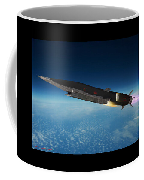 Boeing Coffee Mug featuring the digital art Boeing X-51 Waverider by Custom Aviation Art