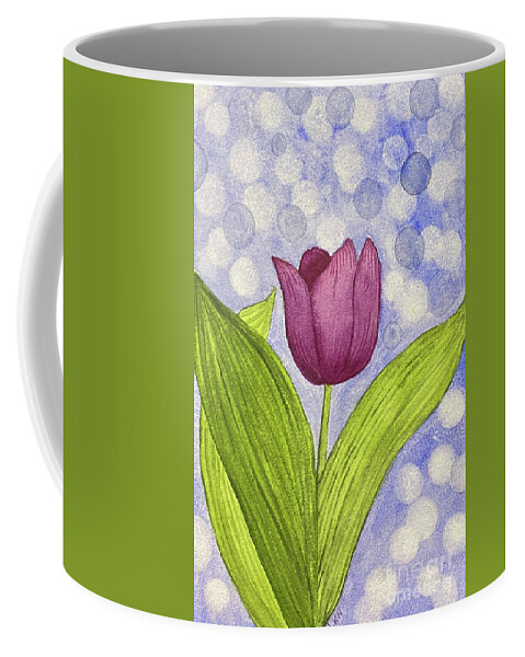 Tulip Coffee Mug featuring the painting Bokeh Tulip by Lisa Neuman
