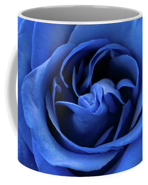 Rose Coffee Mug featuring the photograph Bold Blue Rose by Tina Horne