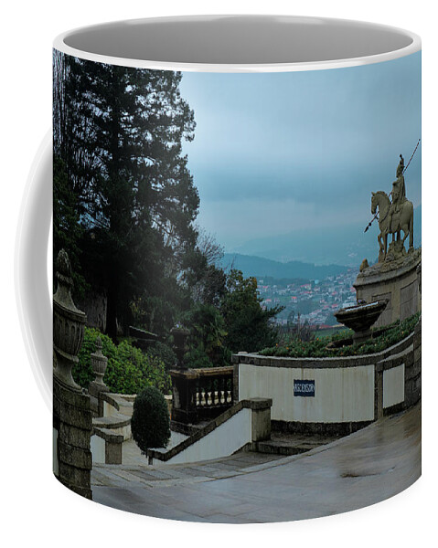 Portugal Coffee Mug featuring the photograph Bom Jesus de Braga sanctuary scene by Angelo DeVal