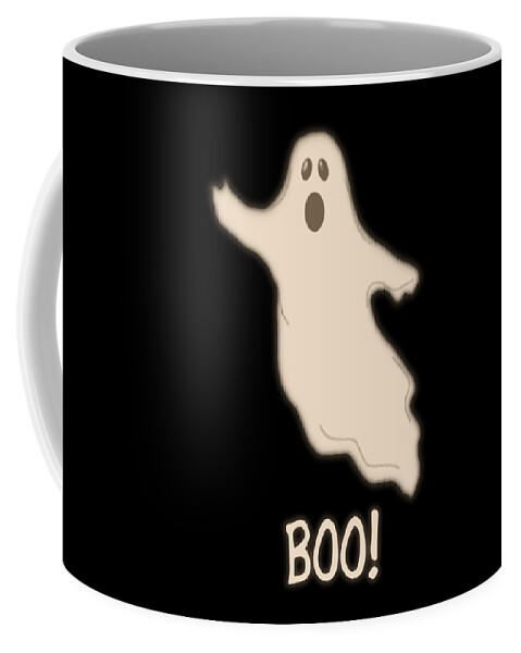 Halloween Coffee Mug featuring the digital art Boo The Ghost by Flippin Sweet Gear