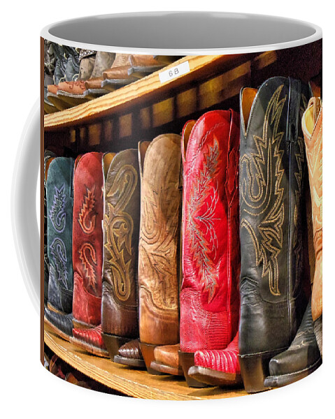 Cowboy Boots Coffee Mug featuring the photograph Boots by Jim Signorelli