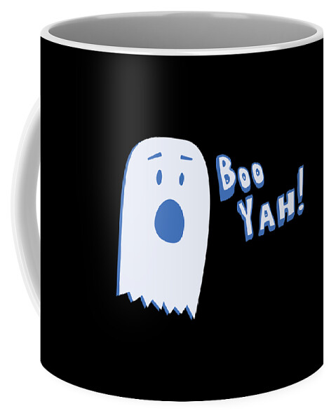 Cool Coffee Mug featuring the digital art Booyah Funny Halloween Ghost by Flippin Sweet Gear