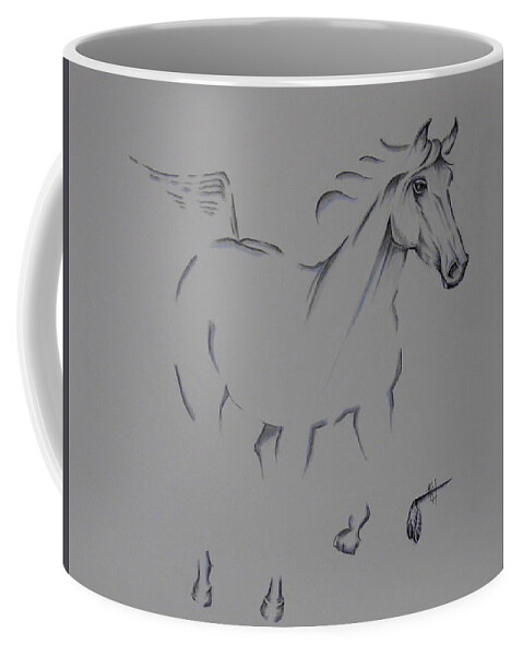 Horse Coffee Mug featuring the painting Born a Champion by Kem Himelright