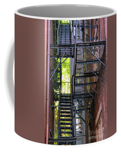 Boston Coffee Mug featuring the photograph Boston Fire Escape Maze by Bob Phillips