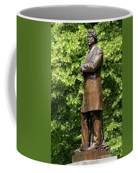Boston Coffee Mug featuring the photograph Boston Public Gardens Charles Sumner Statue by Bob Phillips