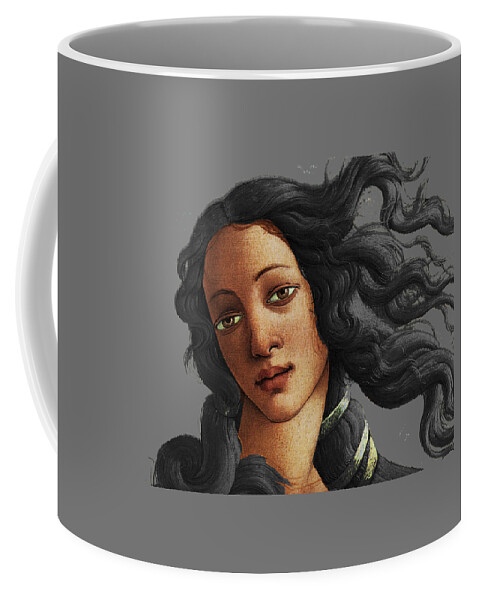 T Shirt Coffee Mug featuring the painting Botticelli African American Venus by Tony Rubino