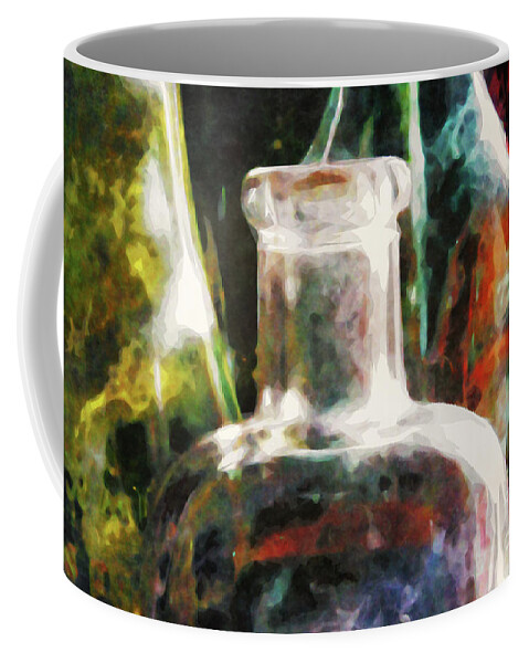 Still Life Coffee Mug featuring the digital art Bottles Still Life by Phil Perkins