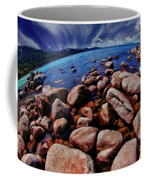 Sand Harbor Coffee Mug featuring the photograph Boulders Sand Harbor Lake Tahoe by Blake Richards