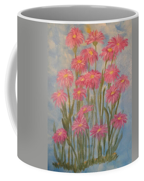 Garden Asters Coffee Mug featuring the painting Garden Asters by Rosie Foshee