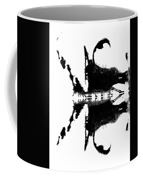 Abstract Coffee Mug featuring the painting Brain Blot No.4 by Stephenie Zagorski