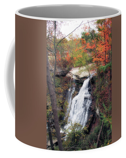 Brandywine Falls Coffee Mug featuring the photograph Brandywine Falls In Autumn by Linda Goodman