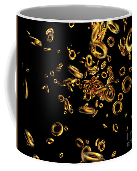 Surreal Coffee Mug featuring the digital art Brass Rings by Phil Perkins