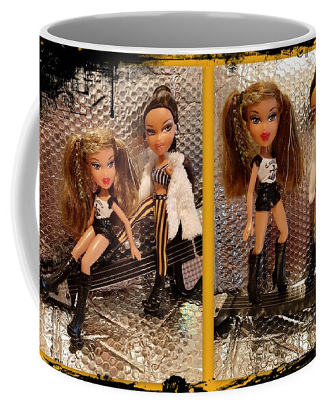 Bratz Dolls As Rock Stars Coffee Mug by Natasa Janjatovic - Fine