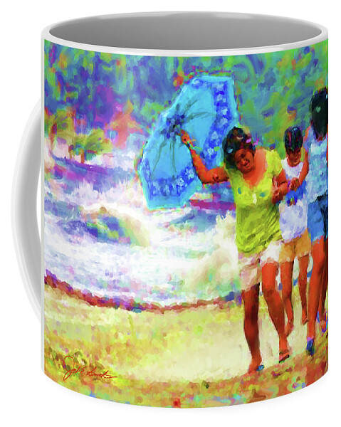 Storm Coffee Mug featuring the painting Braving the Storm by Joel Smith