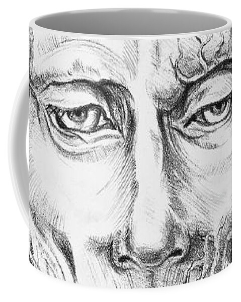 Lithograph Coffee Mug featuring the drawing Breaking Out by Yvonne Wright
