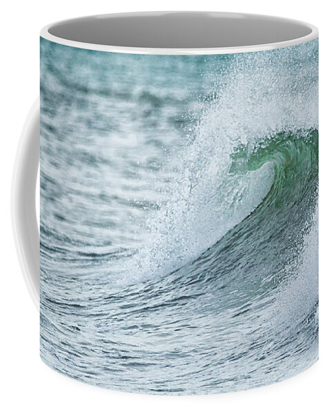 Wave Coffee Mug featuring the photograph Breaking Wave off Atlantic Beach, North Carolina by Bob Decker