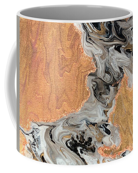 Metallic Coffee Mug featuring the painting Breakthrough by Nicole DiCicco
