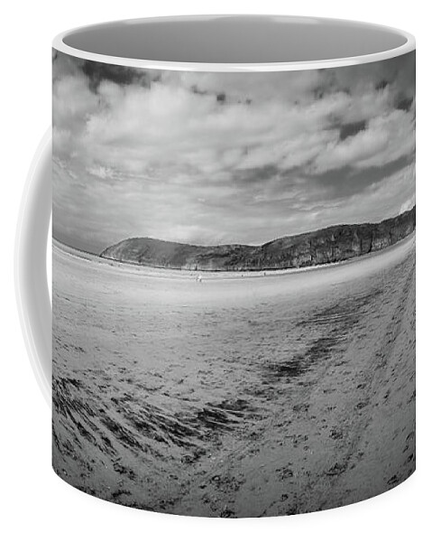 5 Or More People Coffee Mug featuring the photograph Brean Sands panorama by Seeables Visual Arts