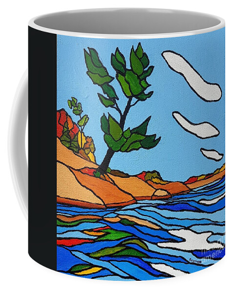 Trees Coffee Mug featuring the painting Breezy by Petra Burgmann