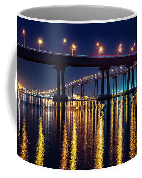 Coronado Bay Bridge Coffee Mug featuring the photograph Bridge Bedazzled by Dan McGeorge