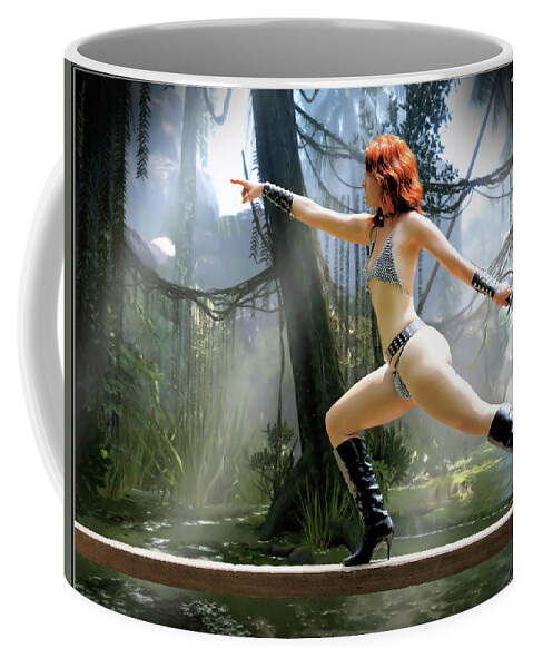 Amazon Coffee Mug featuring the photograph Bridge Charge by Jon Volden