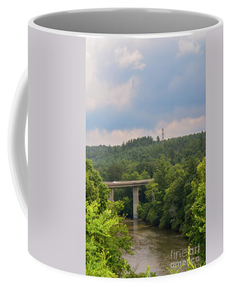 Landscape Coffee Mug featuring the photograph Bridge over water - North Carolina by Adrian De Leon Art and Photography