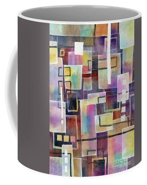 Abstract Coffee Mug featuring the painting Bridging Gaps by Hailey E Herrera