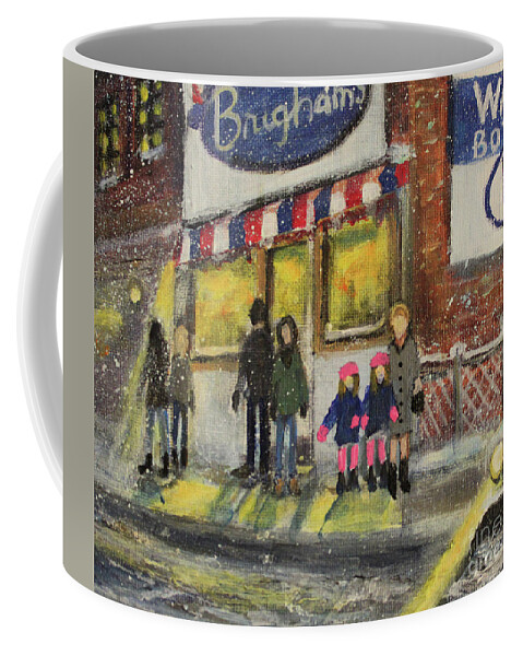 Brigham's Coffee Mug featuring the painting Brigham's Sheila and Shauna by Rita Brown