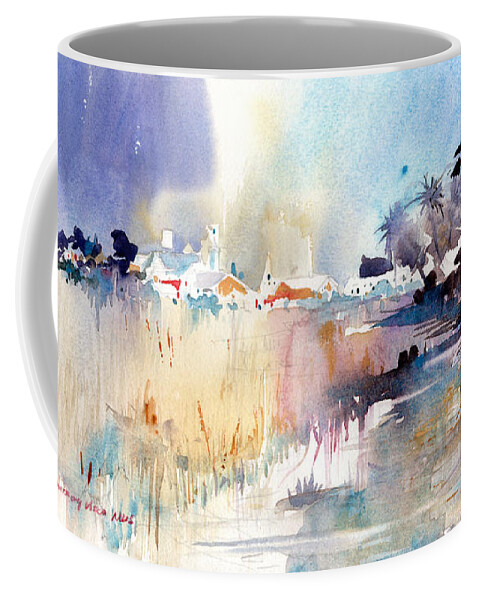 Marsh Scenes Coffee Mug featuring the painting Bright Marsh by P Anthony Visco