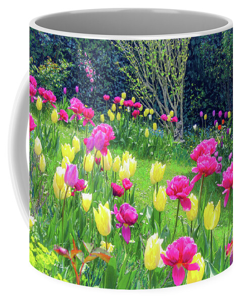 Landscape Coffee Mug featuring the painting Bright Spring Blessings by Jane Small