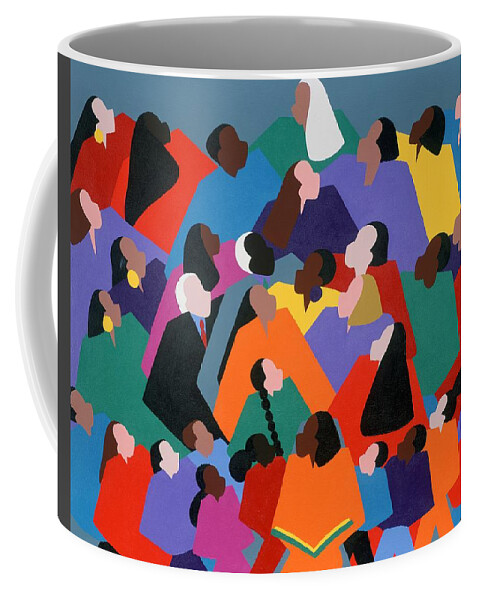 Figurative Coffee Mug featuring the painting Brilliance by Synthia SAINT JAMES