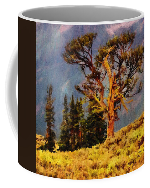 Bristlecone Pine Coffee Mug featuring the digital art Bristlecone Pine - Ancient Tree by Russ Harris