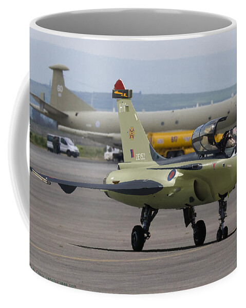 Dassault Coffee Mug featuring the digital art British Rafale by Custom Aviation Art